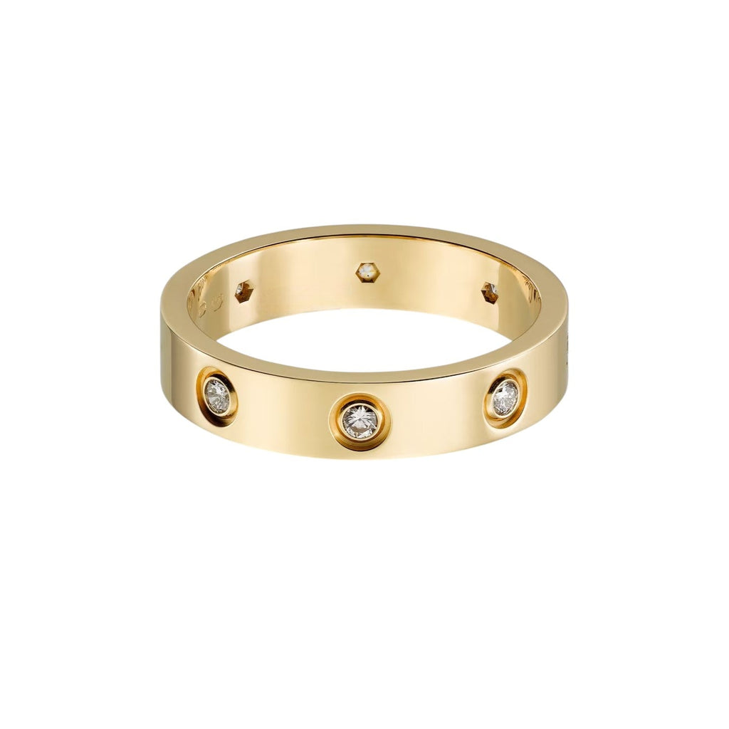[LUXE JEWELRY] LOVE 4MM 8 DIAMOND RING