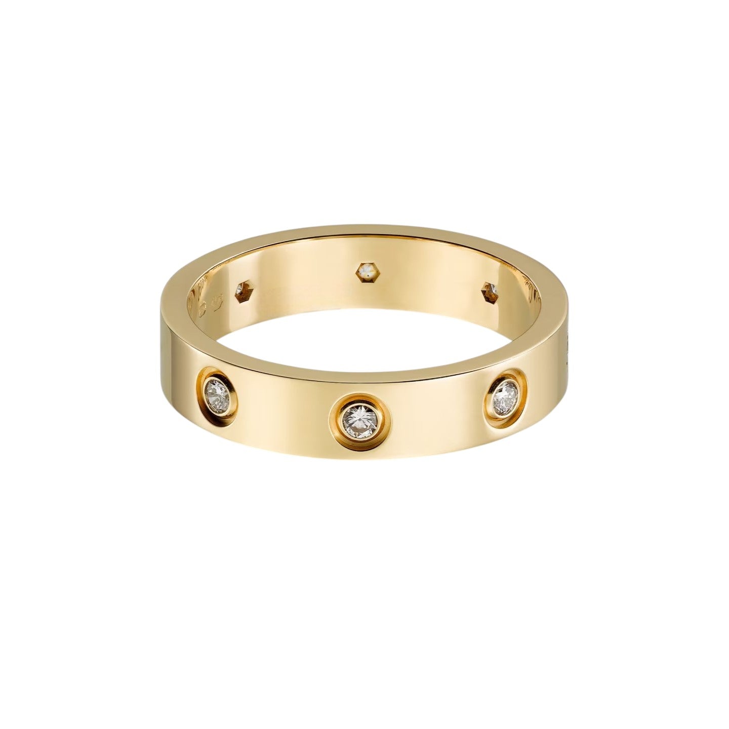 [LUXE JEWELRY] LOVE 4MM 8 DIAMOND RING