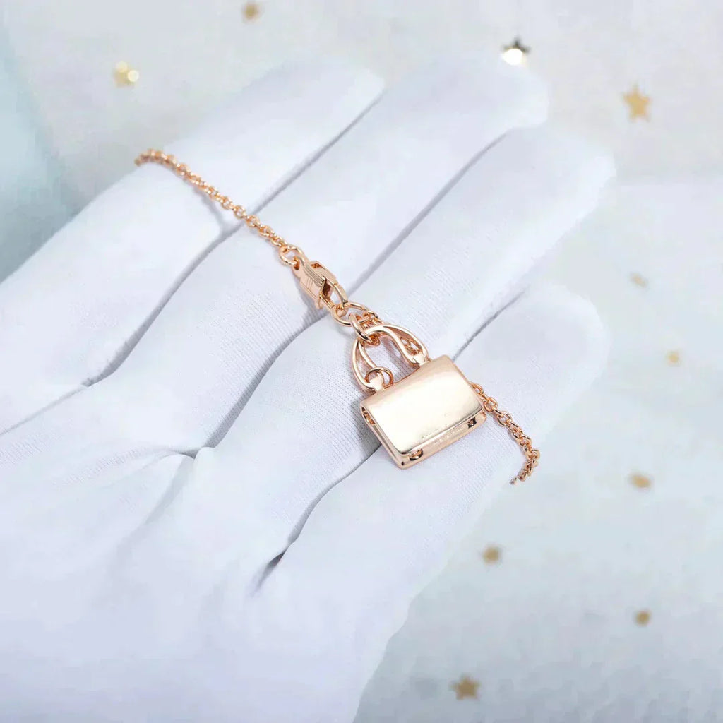 [LUXE JEWELRY]AMULETTE PEDANT ROSE GOLD NECKLACE