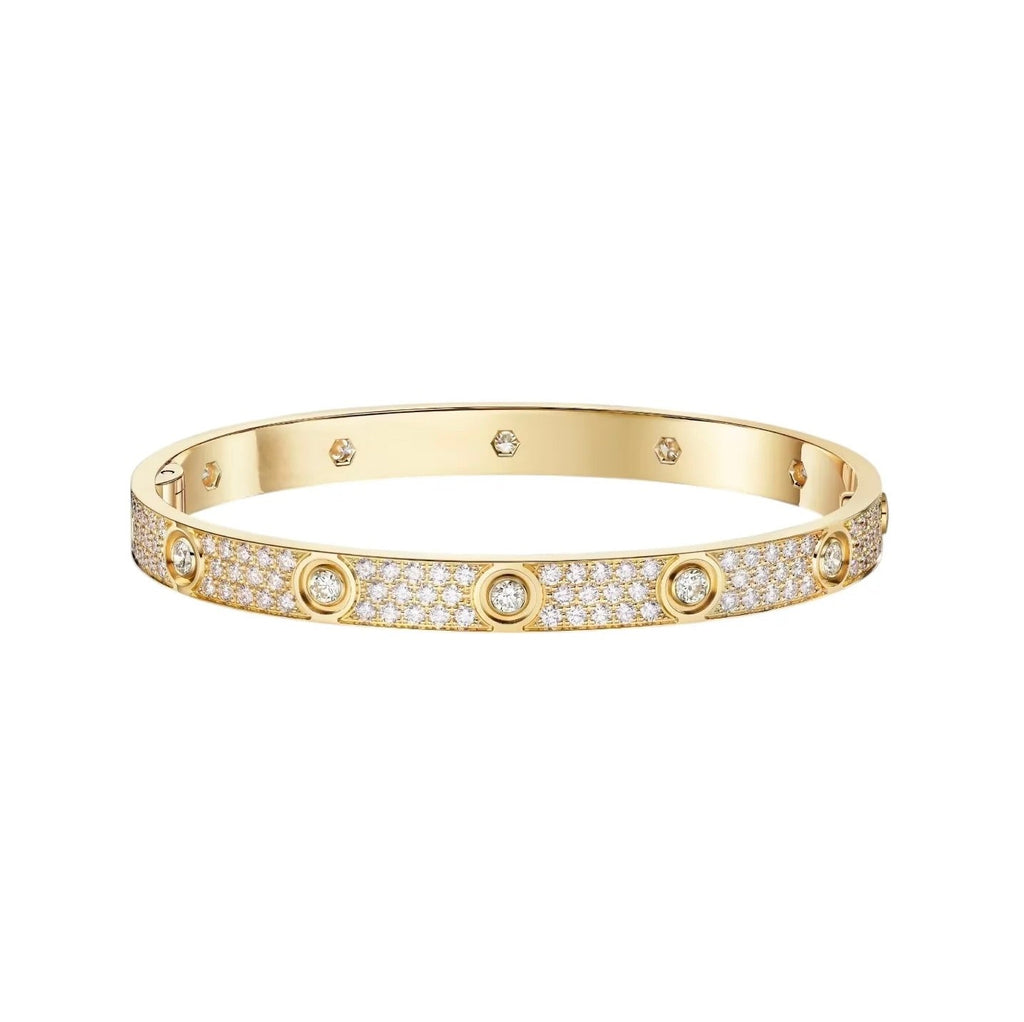 [LUXE JEWELRY] LOVE BRACELET 6.1MM DIAMOND-PAVED 10 BIG DIAMONDS
