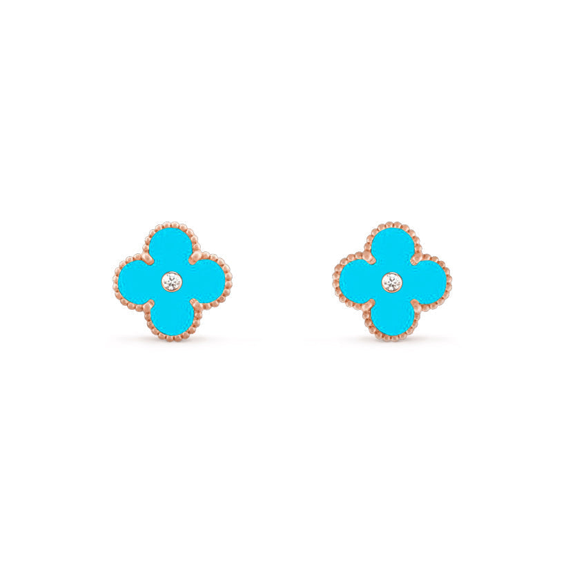 [LUXE JEWELRY]CLOVER  15MM DIAMOND EARRINGS COLLECTION