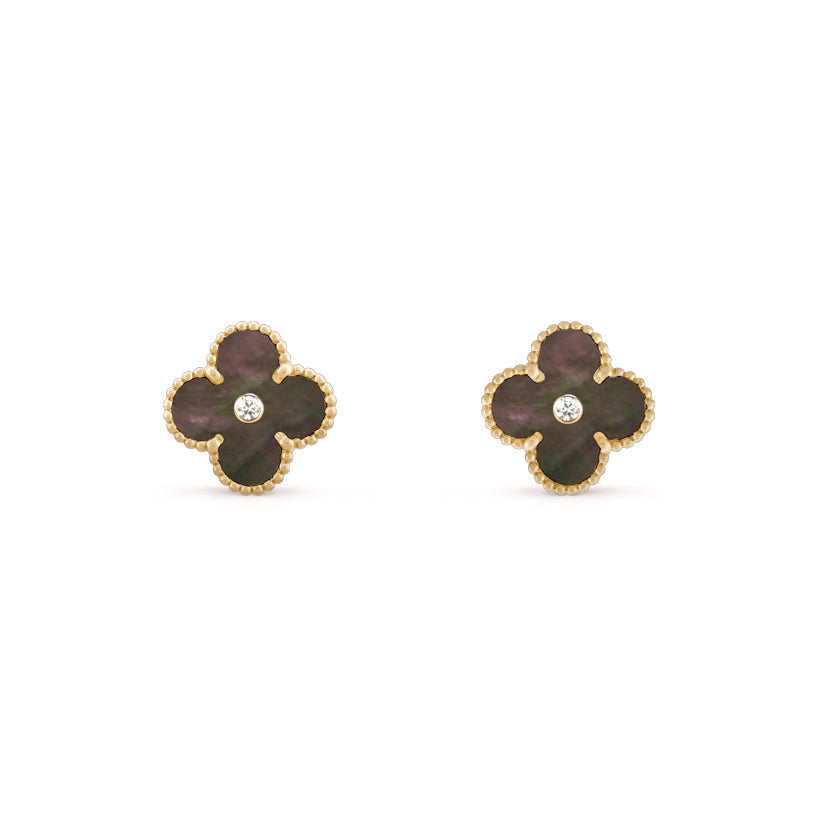 [LUXE JEWELRY]CLOVER  15MM DIAMOND EARRINGS COLLECTION