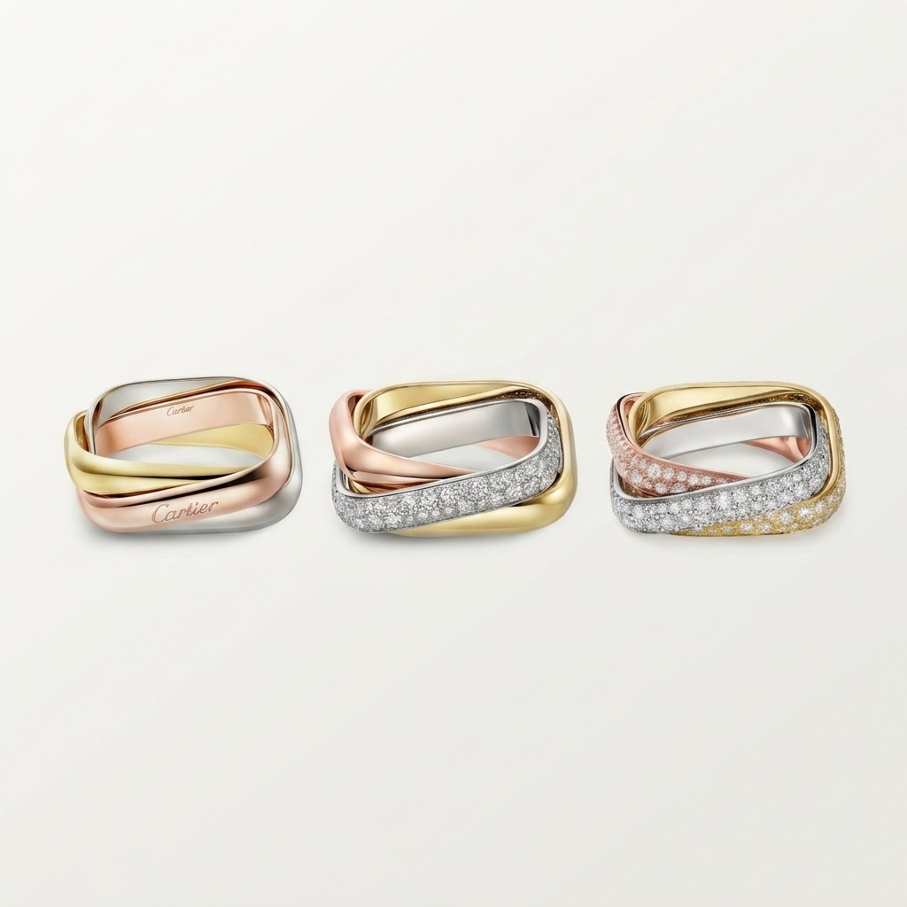 [LUXE JEWELRY] TRINITY 3.5MM CUSHION RING COLLECTION