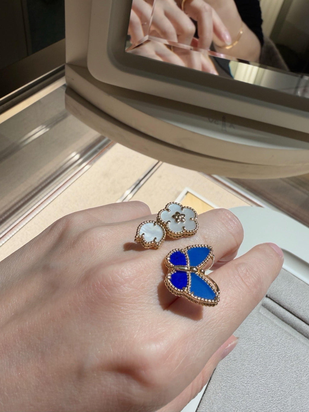 [LUXE JEWELRY] LUCKY SPRING BUTTERFLY OPEN-FACE RINGS