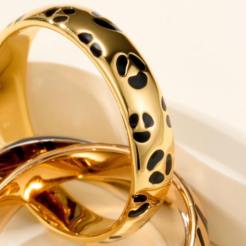 [LUXE JEWELRY] TRINITY  RING LEOPARD PRINT