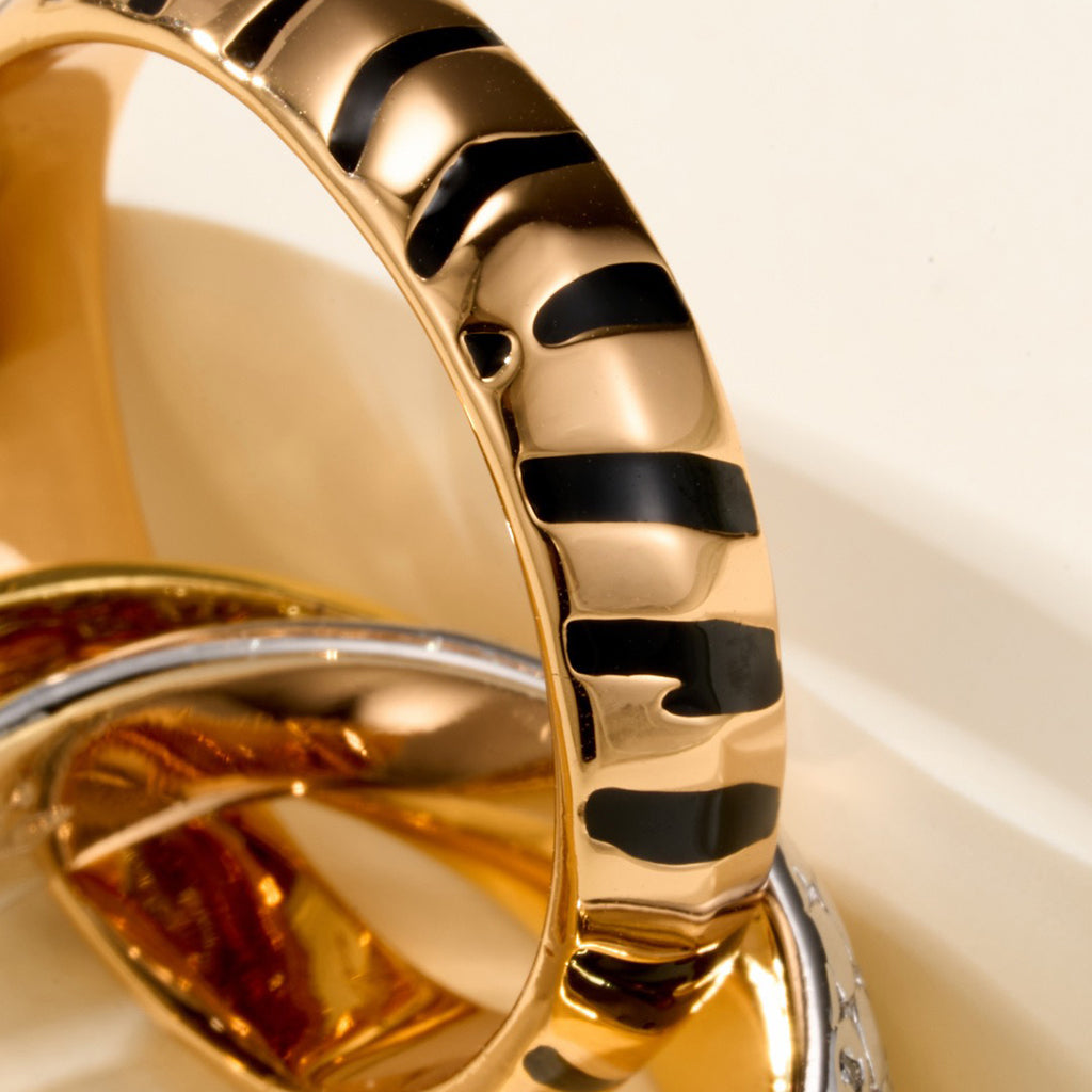 [LUXE JEWELRY] TRINITY  RING LEOPARD PRINT