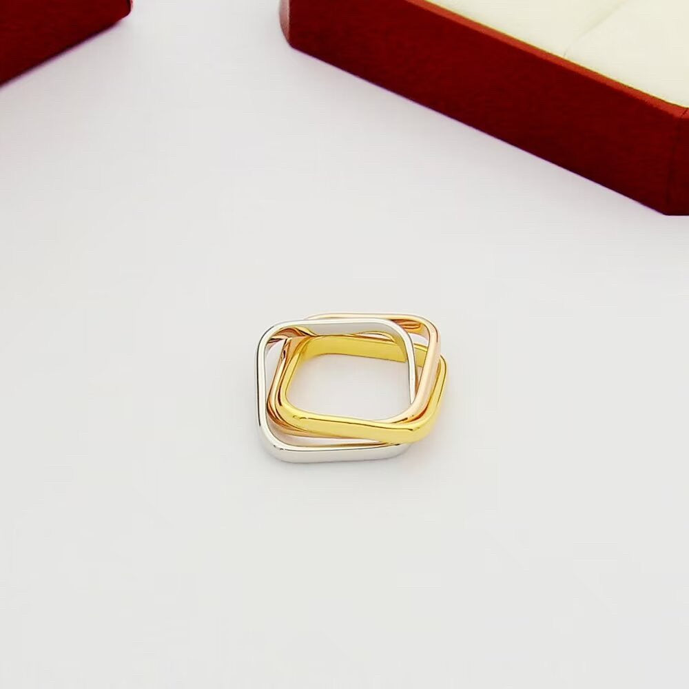 [LUXE JEWELRY] TRINITY 3.5MM CUSHION RING COLLECTION