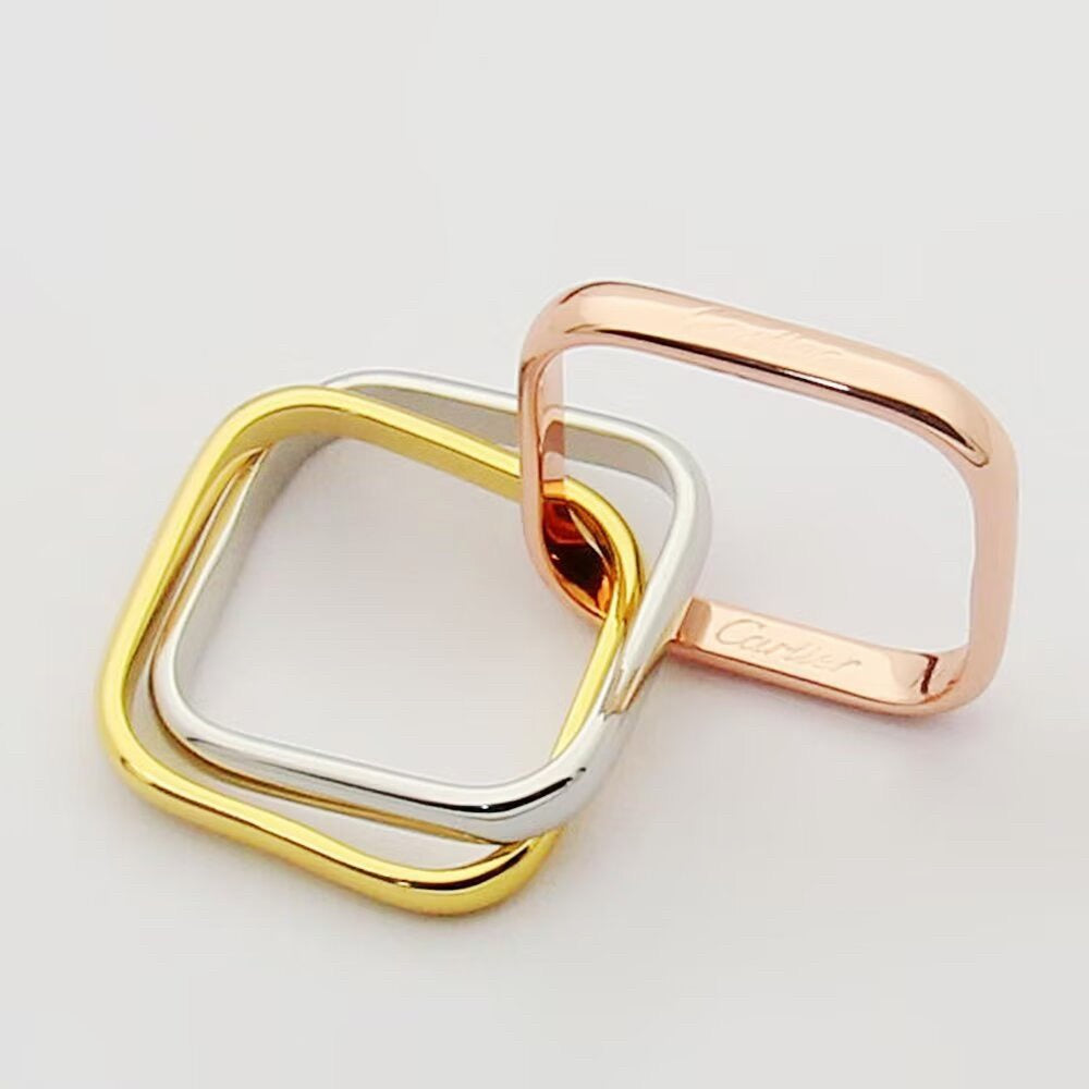 [LUXE JEWELRY] TRINITY 3.5MM CUSHION RING COLLECTION