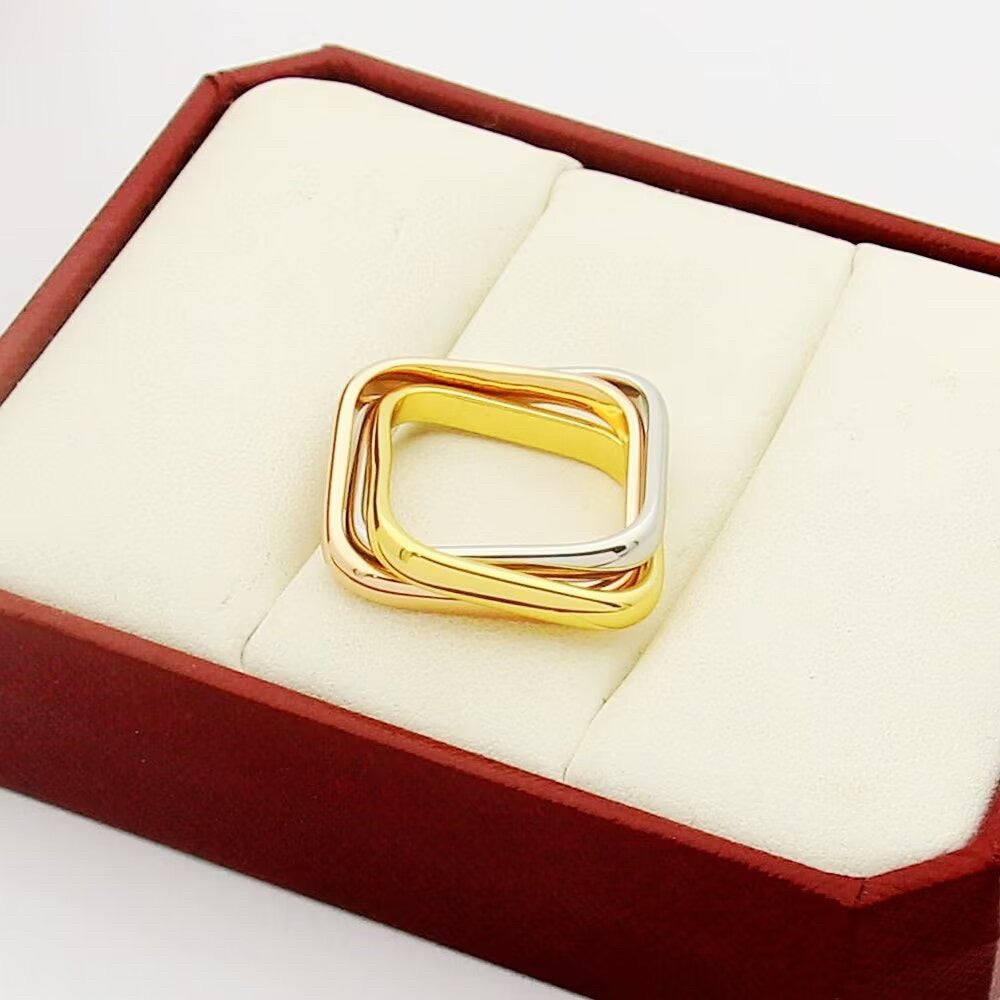 [LUXE JEWELRY] TRINITY 3.5MM CUSHION RING COLLECTION