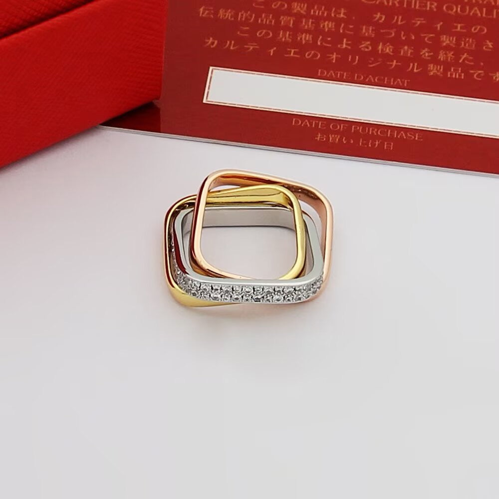 [LUXE JEWELRY] TRINITY 3.5MM CUSHION RING COLLECTION