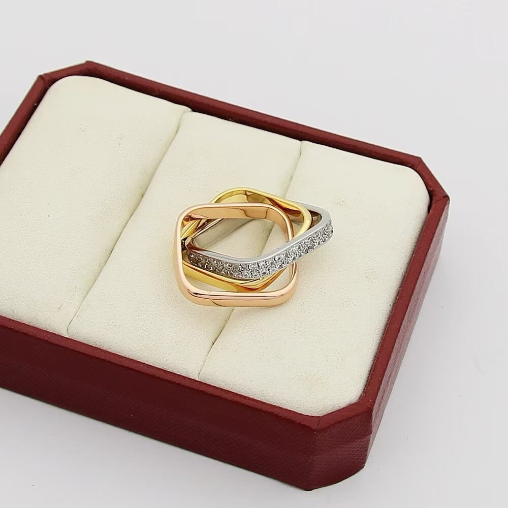 [LUXE JEWELRY] TRINITY 3.5MM CUSHION RING COLLECTION