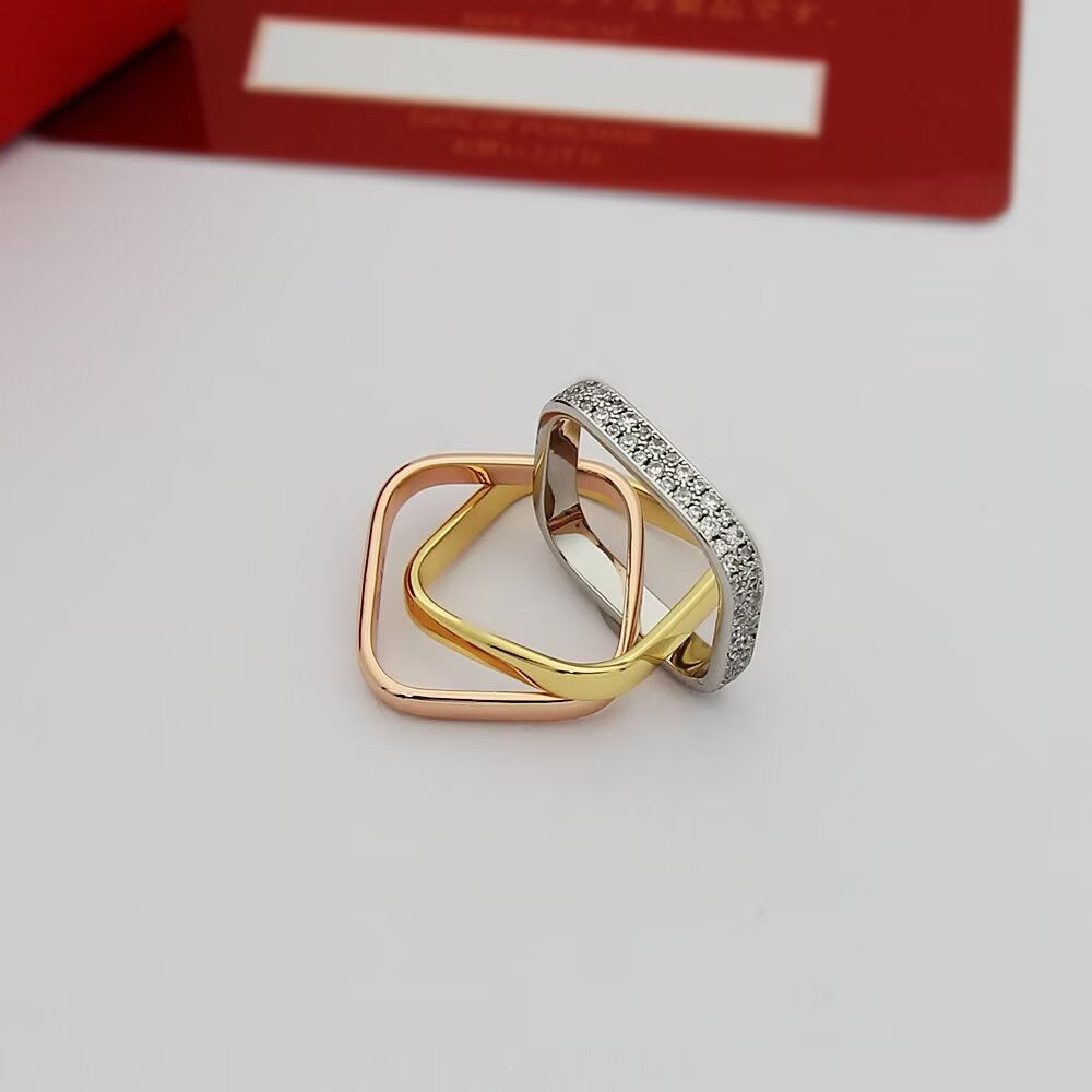[LUXE JEWELRY] TRINITY 3.5MM CUSHION RING COLLECTION