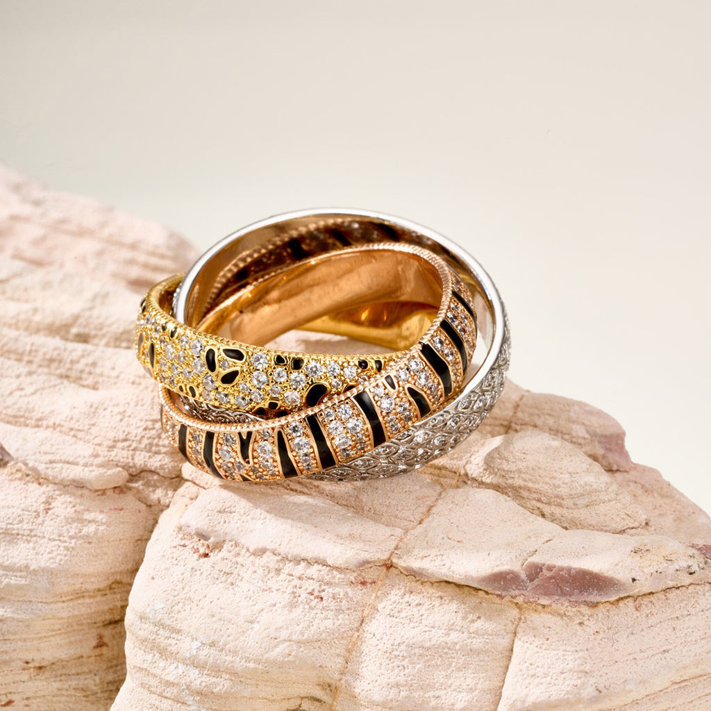 [LUXE JEWELRY] TRINITY  RING LEOPARD PRINT