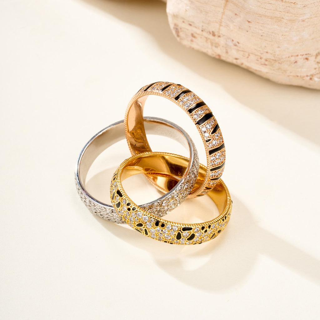 [LUXE JEWELRY] TRINITY  RING LEOPARD PRINT