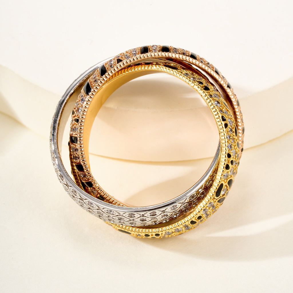 [LUXE JEWELRY] TRINITY  RING LEOPARD PRINT