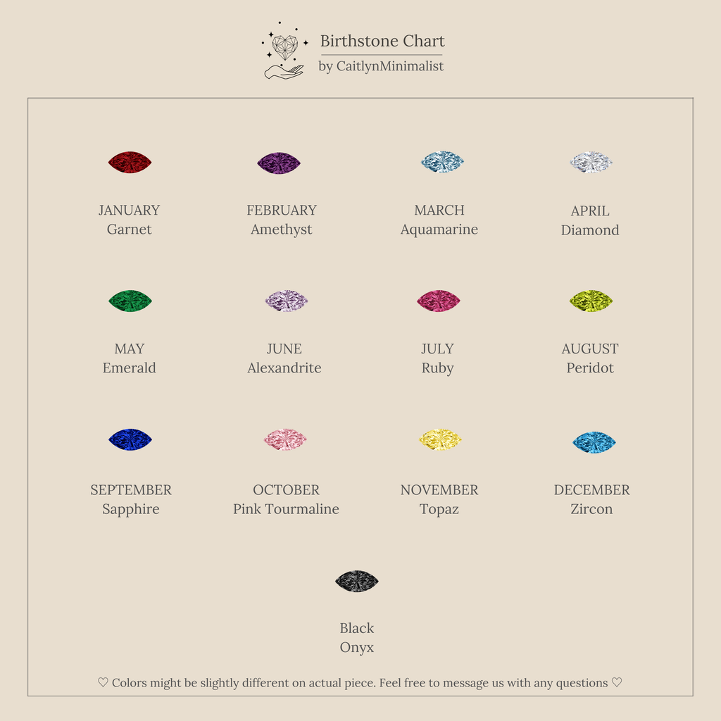 Staggered Marquise Birthstone Ring