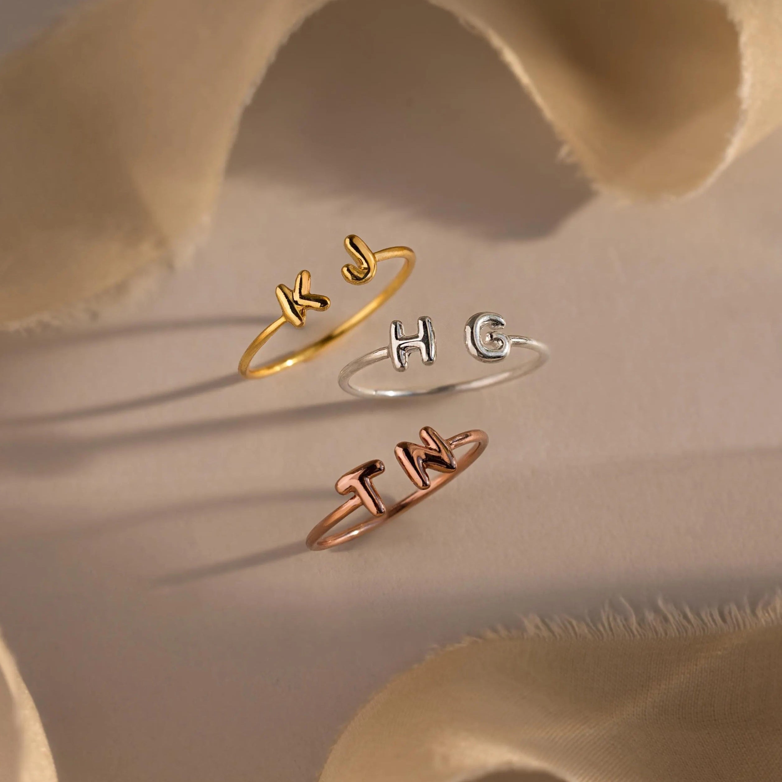 Duo Bubble Initial Ring