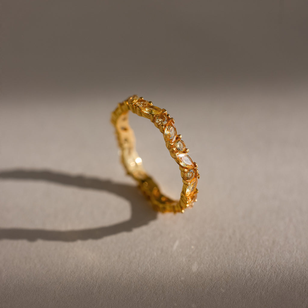 Staggered Marquise Birthstone Ring