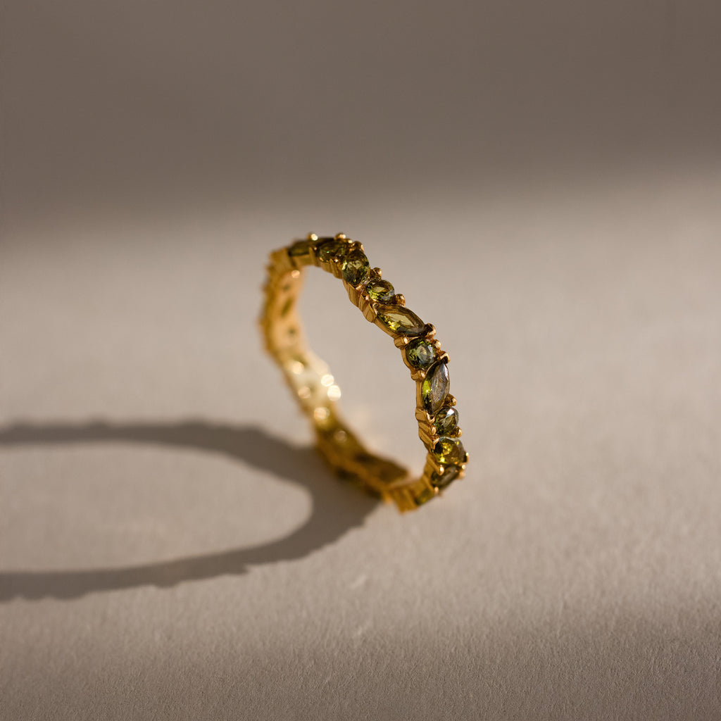 Staggered Marquise Birthstone Ring