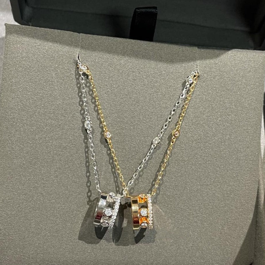 [LUXE JEWELRY]CHAIN MOVE ROMANE PEDAND NECKLACE