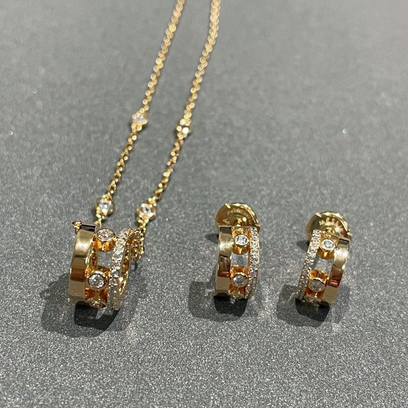 [LUXE JEWELRY]CHAIN MOVE ROMANE PEDAND NECKLACE