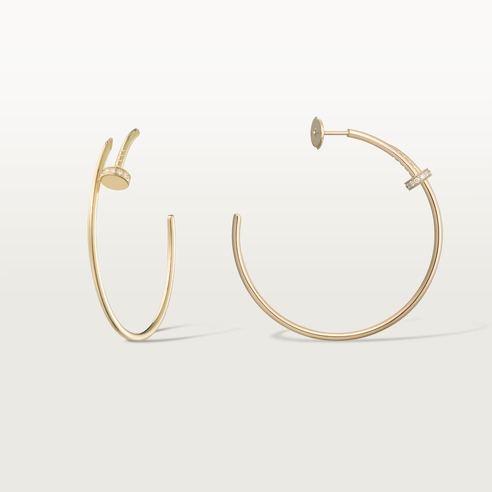 [LUXE JEWELRY] JUSTE HALF DIAMOND LARGE EARRINGS