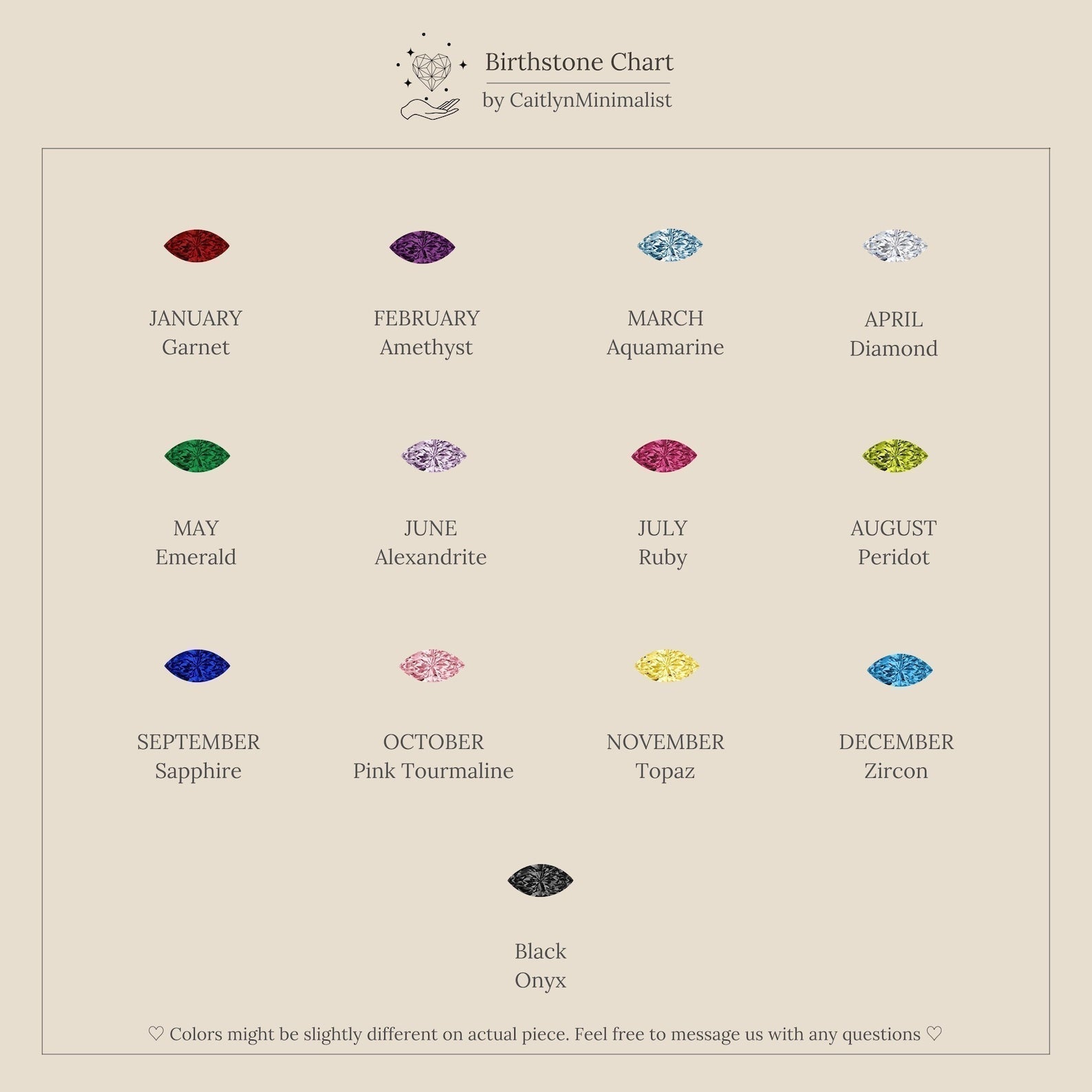 Marquise Birthstone & Pearl Necklace