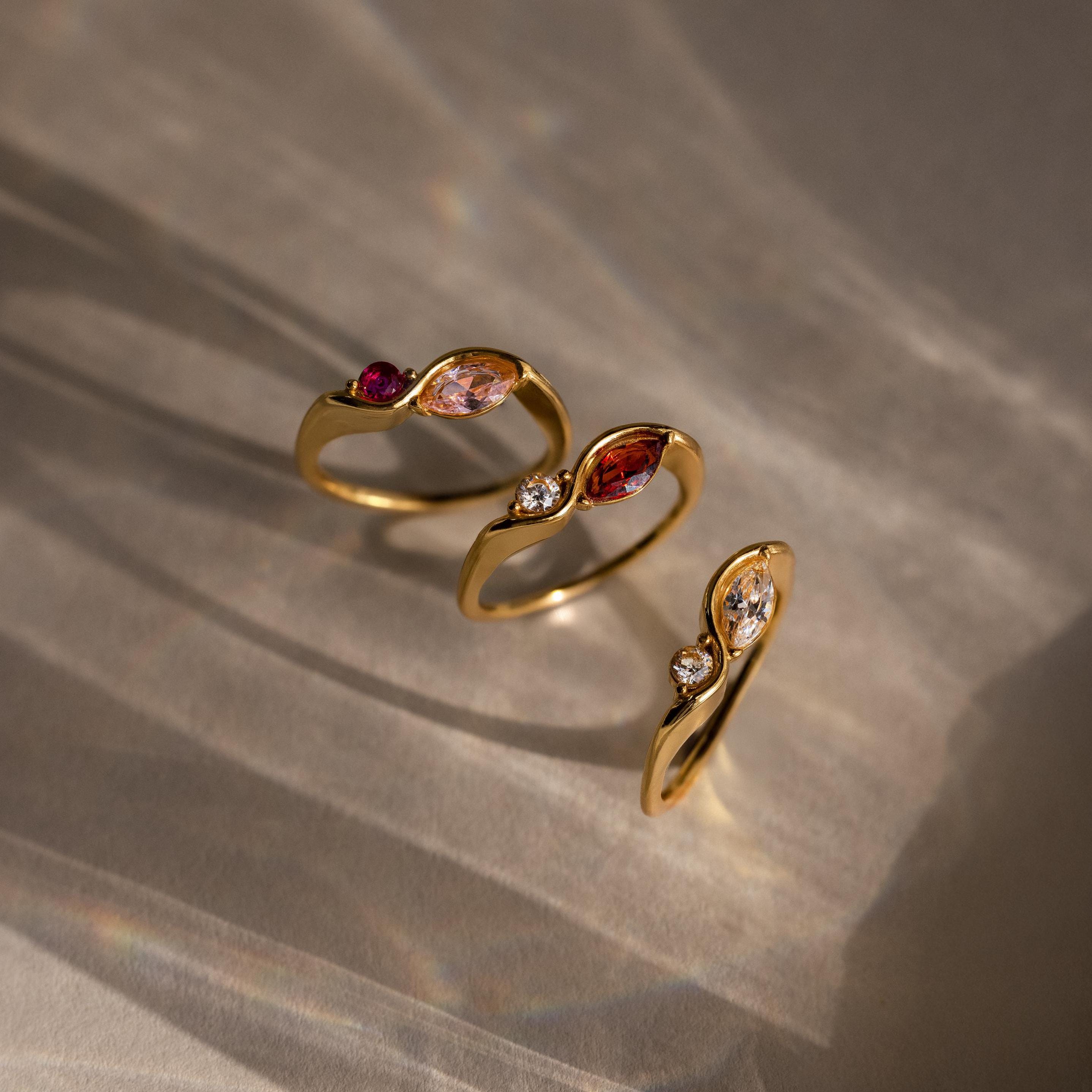 Toi et Moi Infinity Birthstone Ring