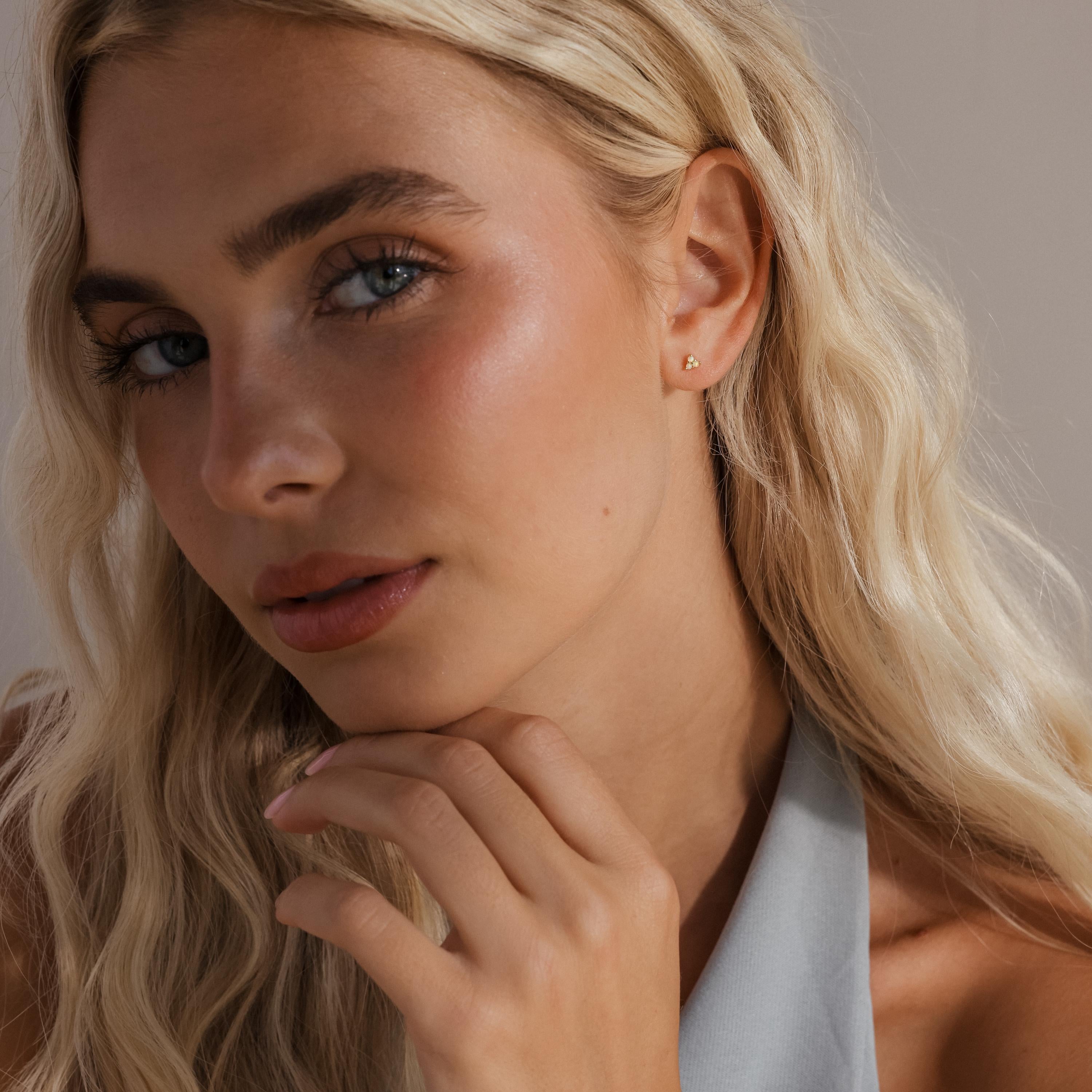 Opal Cluster Flatback Studs