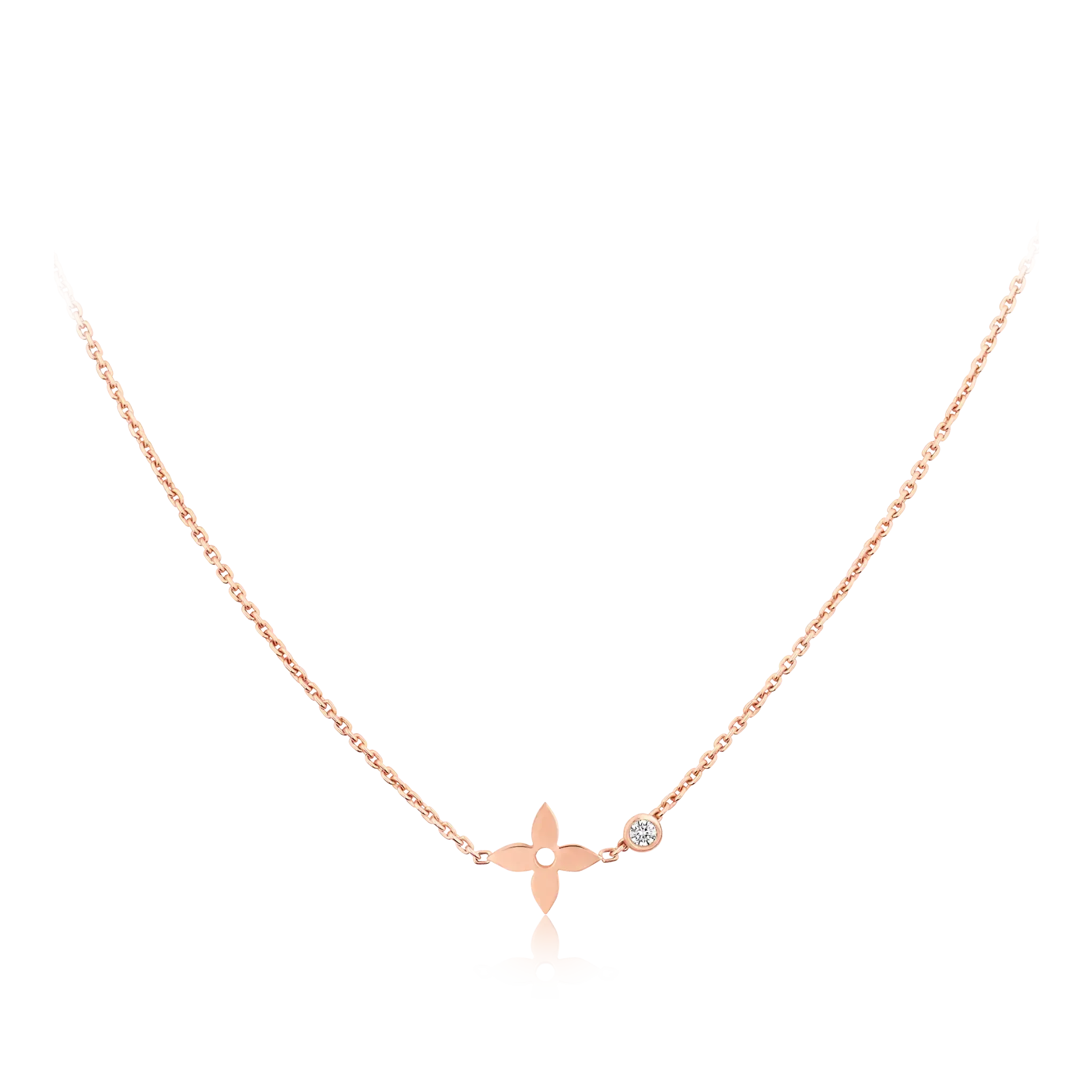 [LUXE JEWELRY]BLOSSOM PENDANT PINK GOLD AND DIAMOND