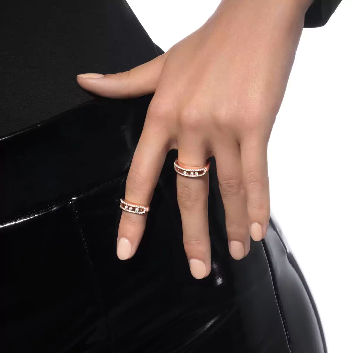 [LUXE JEWELRY] Baby Move Gold Diamond Pave_ Ring