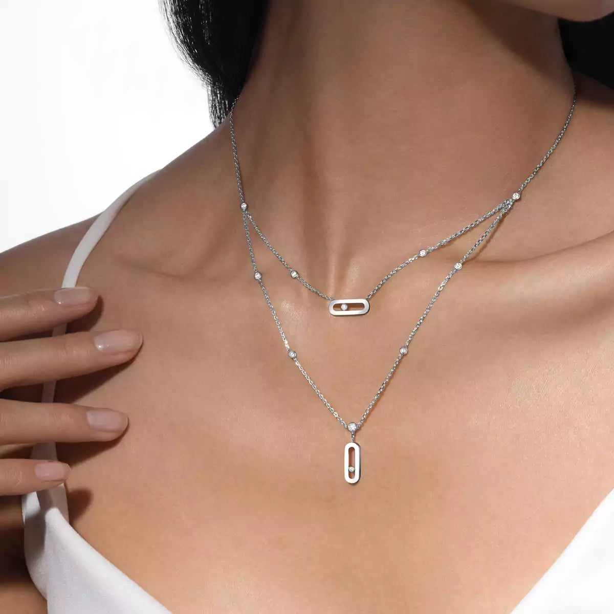 [LUXE JEWELRY] Move Uno Diamond Necklace