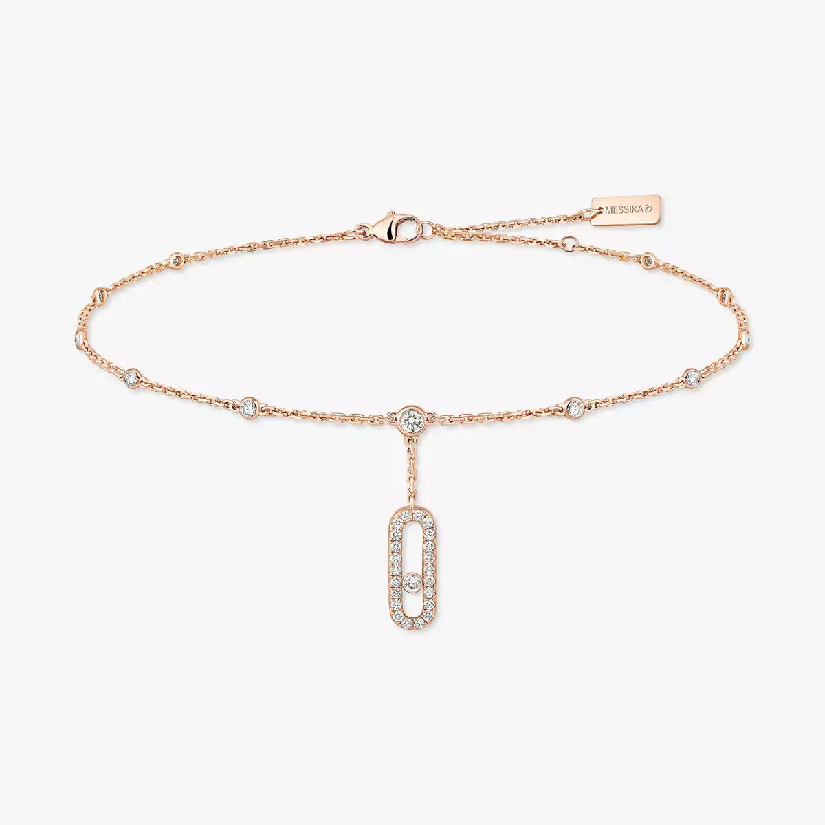 [LUXE JEWELRY] Move Uno pavé ankle bracelet
