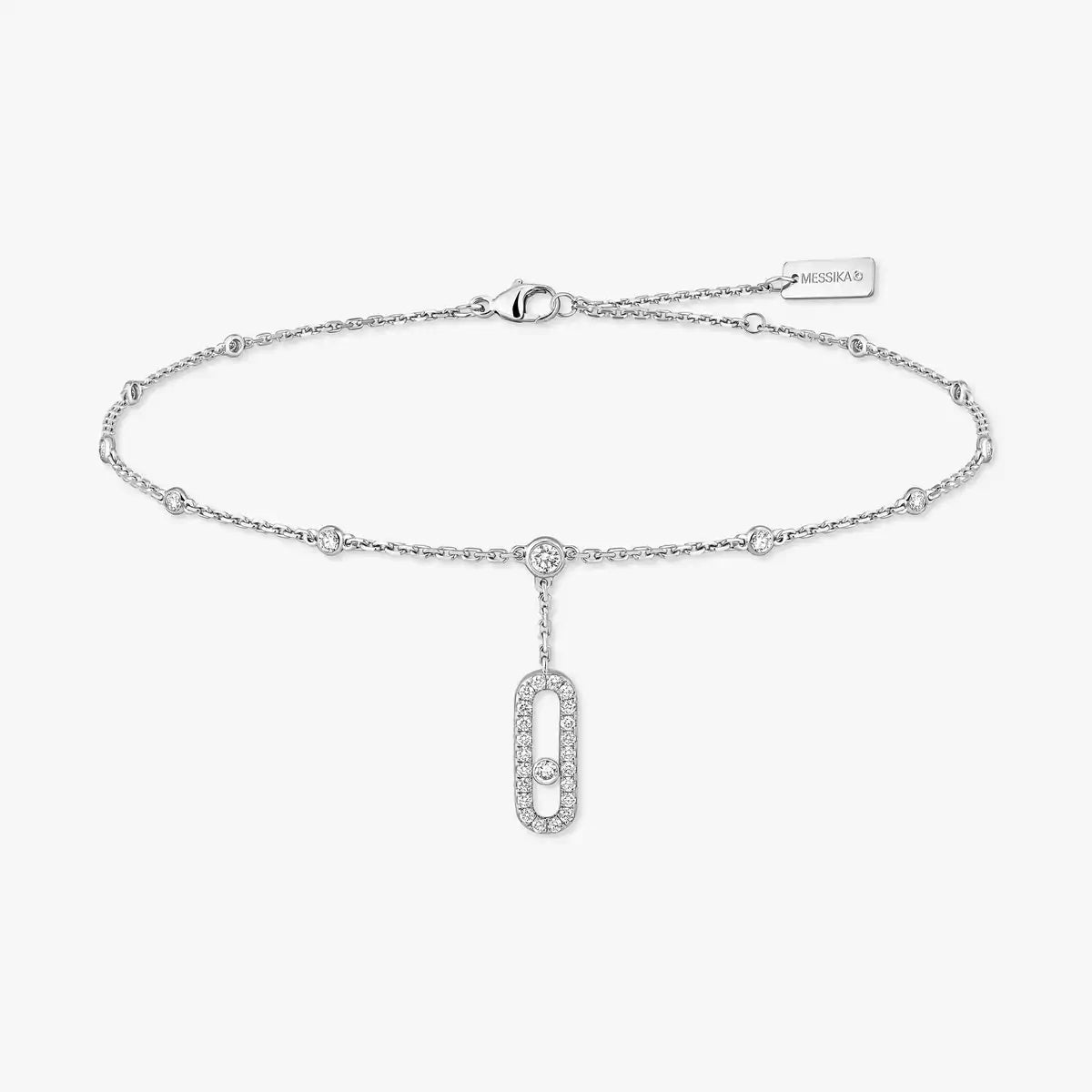 [LUXE JEWELRY] Move Uno pavé ankle bracelet