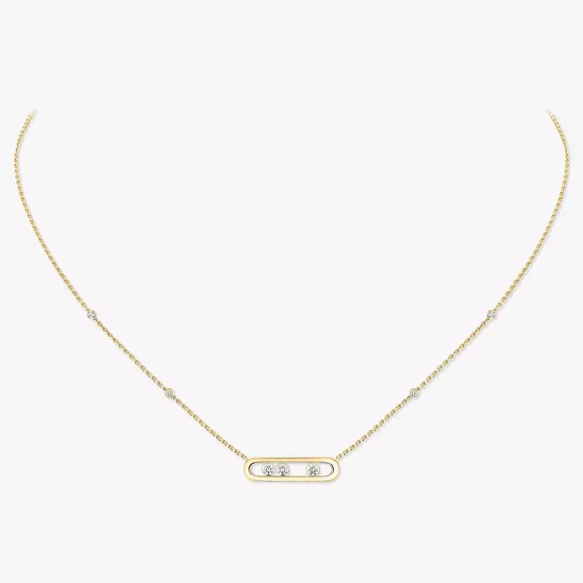 [LUXE JEWELRY] Baby Move Gold Diamond Necklace