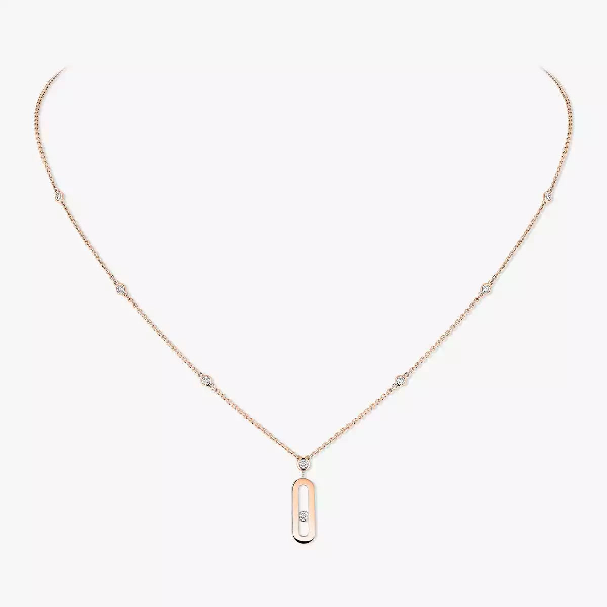 [LUXE JEWELRY] Move Uno Gold Diamond Long Necklace
