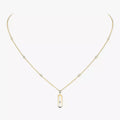 [LUXE JEWELRY] Move Uno Gold Diamond Long Necklace
