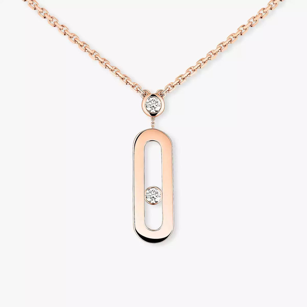 [LUXE JEWELRY] Move Uno Gold Diamond Long Necklace