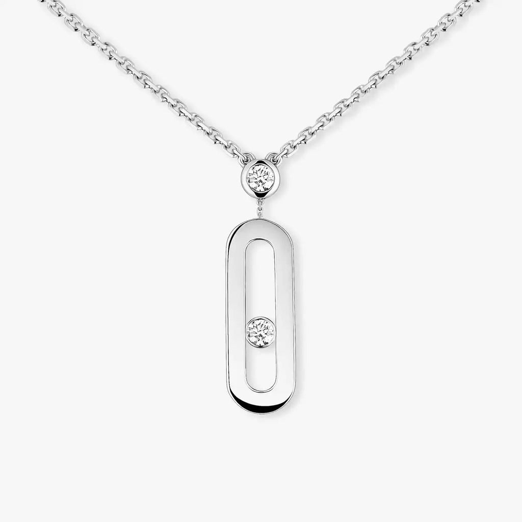 [LUXE JEWELRY] Move Uno Gold Diamond Long Necklace