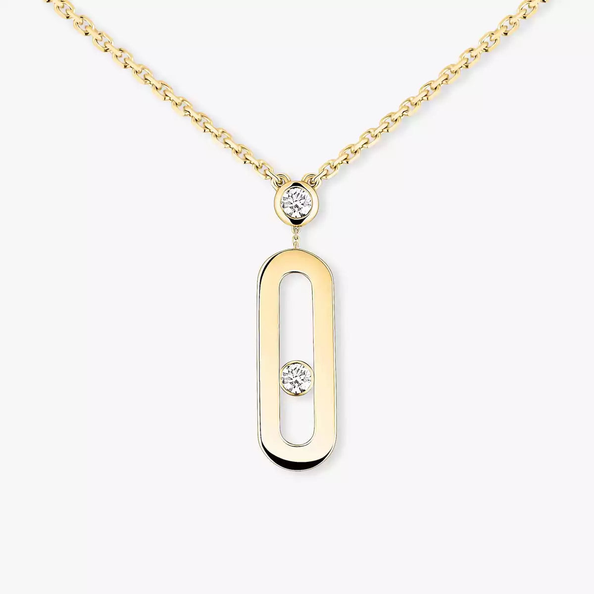 [LUXE JEWELRY] Move Uno Gold Diamond Long Necklace