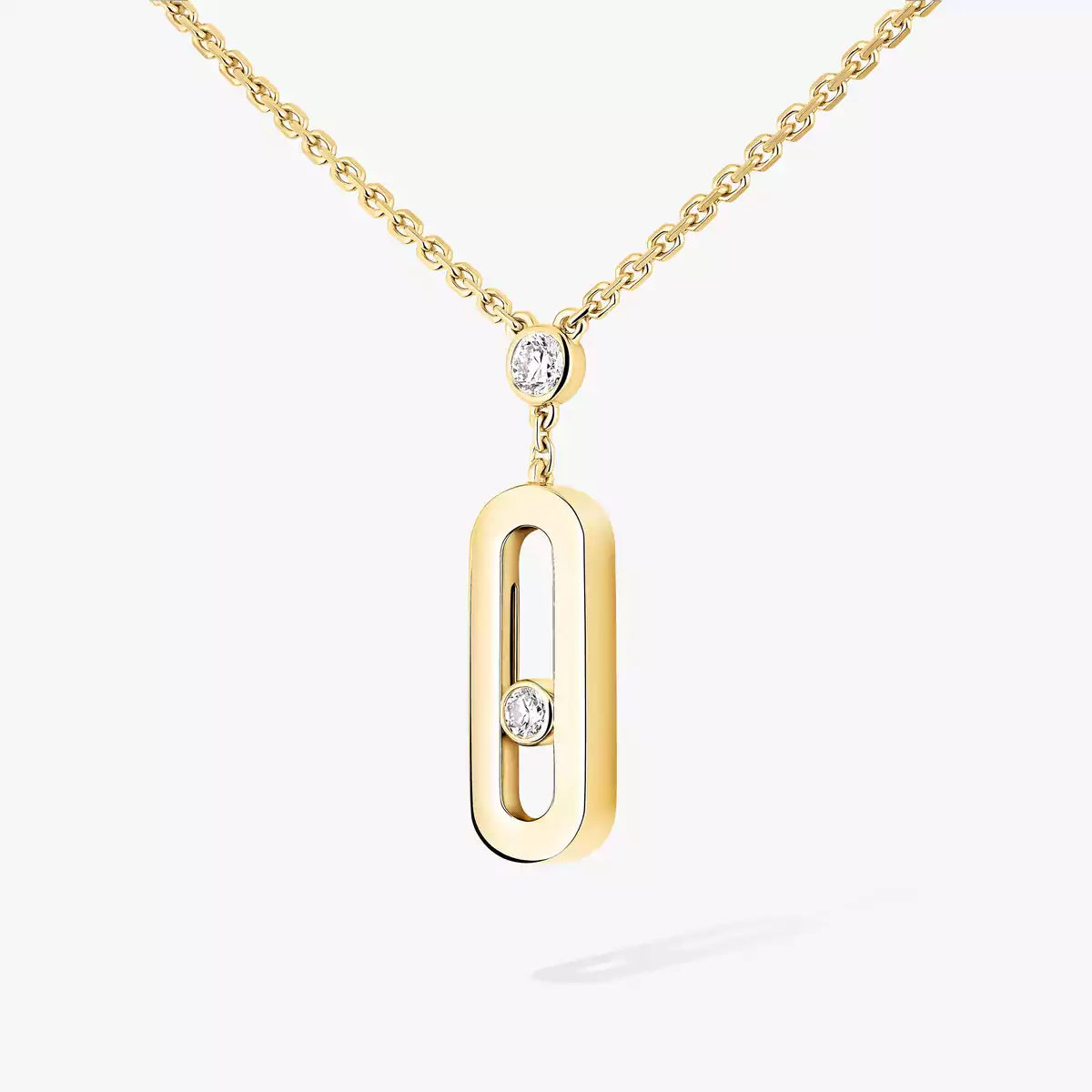[LUXE JEWELRY] Move Uno Gold Diamond Long Necklace