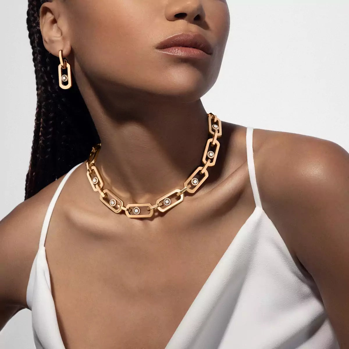 [LUXE JEWELRY] So Move XL Diamond Hoop Earring